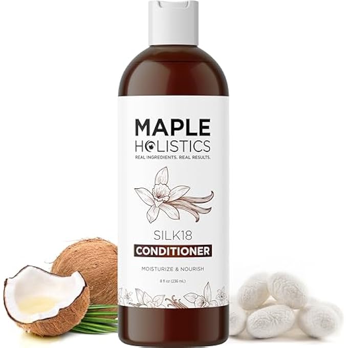 Maple Holistics NATURAL HAIR CONDITIONER KERATIN TREATMENT - SULFATE FREE SAFE FOR COLOR TREATED HAIR WITH ARGAN OIL SHEA BUTTER JOJOBA OIL AND ALOE VERA FOR CURLY HAIR - DRY SCALP REPAIR AND WOMEN FRIZZ CONTROL - Image 2